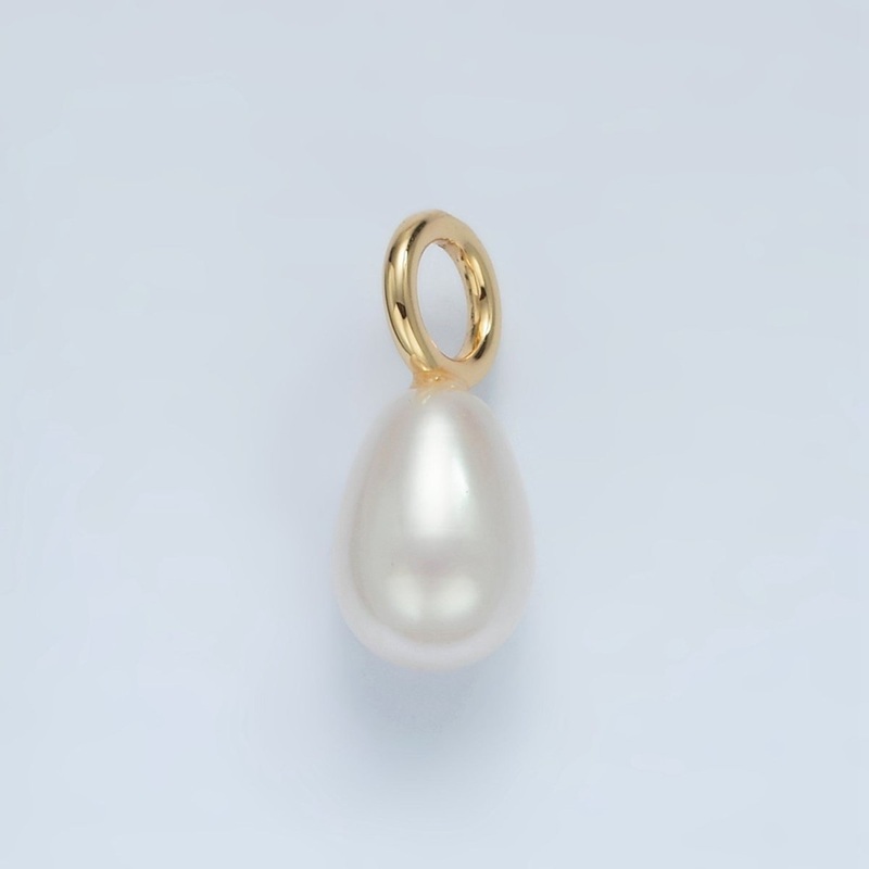 16K Gold Filled 16mm White Freshwater Pearl Drop Pendant | P1867