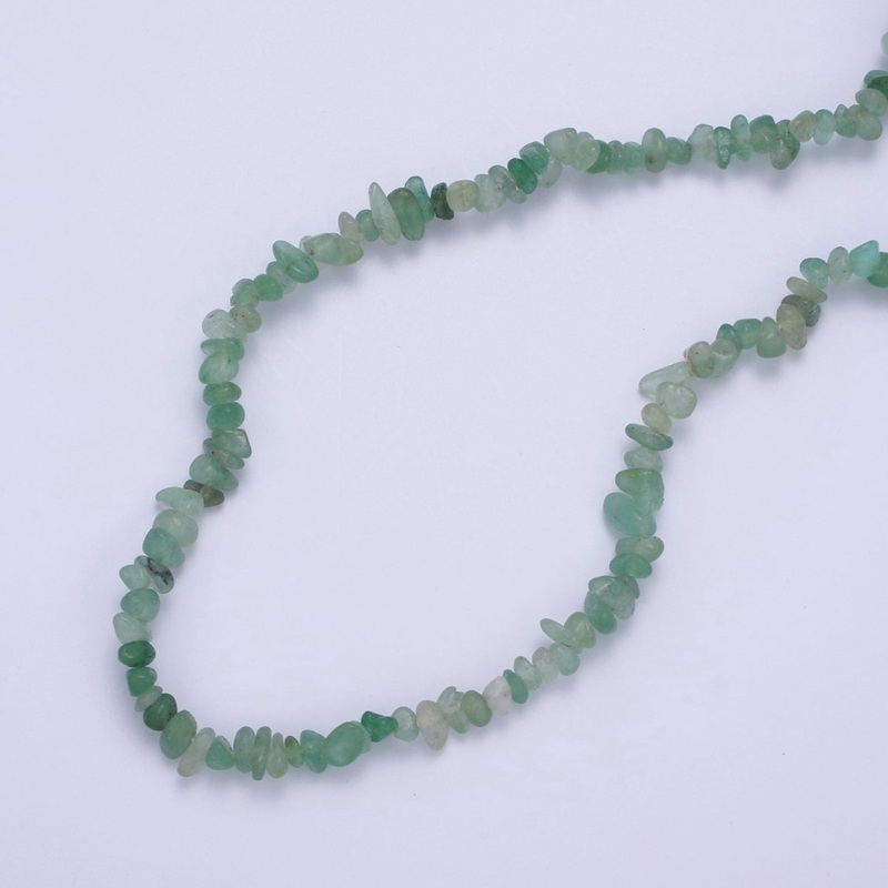 17.5 Inch Natural Green Aventurine Crystal Stone Bead Necklace with 2″ Extender | WA-643 Clearance Pricing