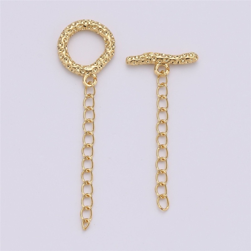 Hammered Gold Toggle Clasp Set Round Rustic clasp Gold toggle clasp,toggle clasp set boho clasp for Necklace Bracelet Component K-458
