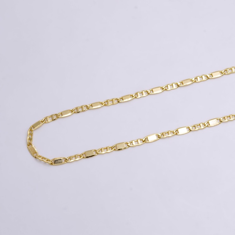 14K Gold Filled 2.3mm Unique Mariner Anchor 17.5 Inch Layering Chain Necklace | WA-2215 Clearance Pricing