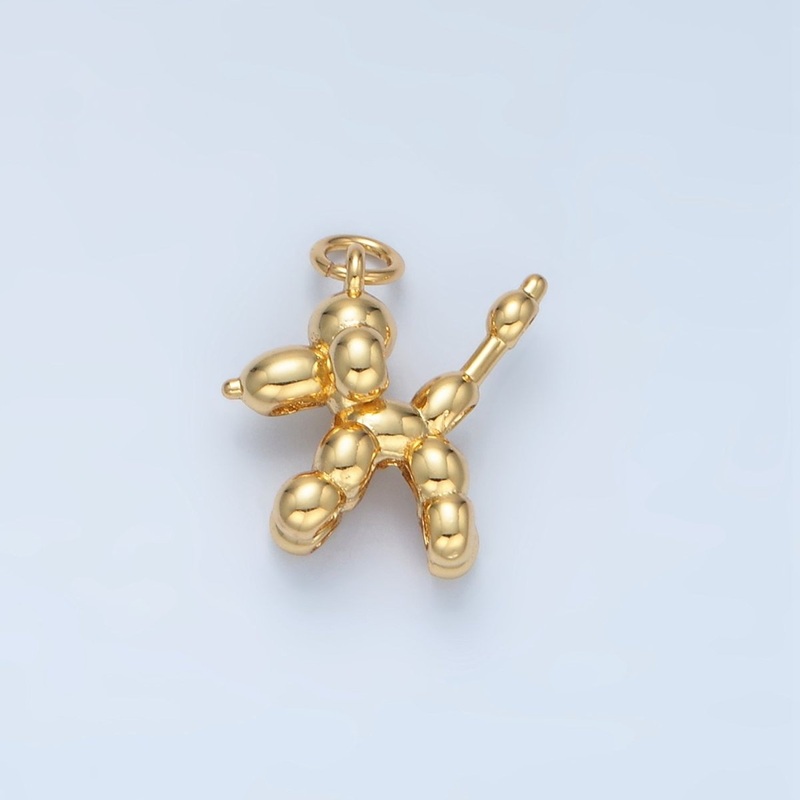 14K Gold Filled Minimalist Dotted Balloon Animal Charm | AG480