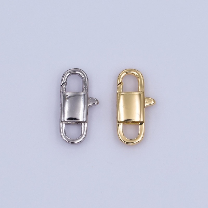 24K Gold Filled 14mm Rectangle Lobster Clasps Closure Findings | Z902 GOLD