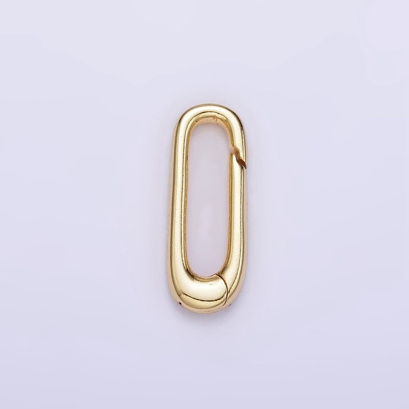 14K Gold Filled 18mm Oblong Push Spring Gate Findings | Z809