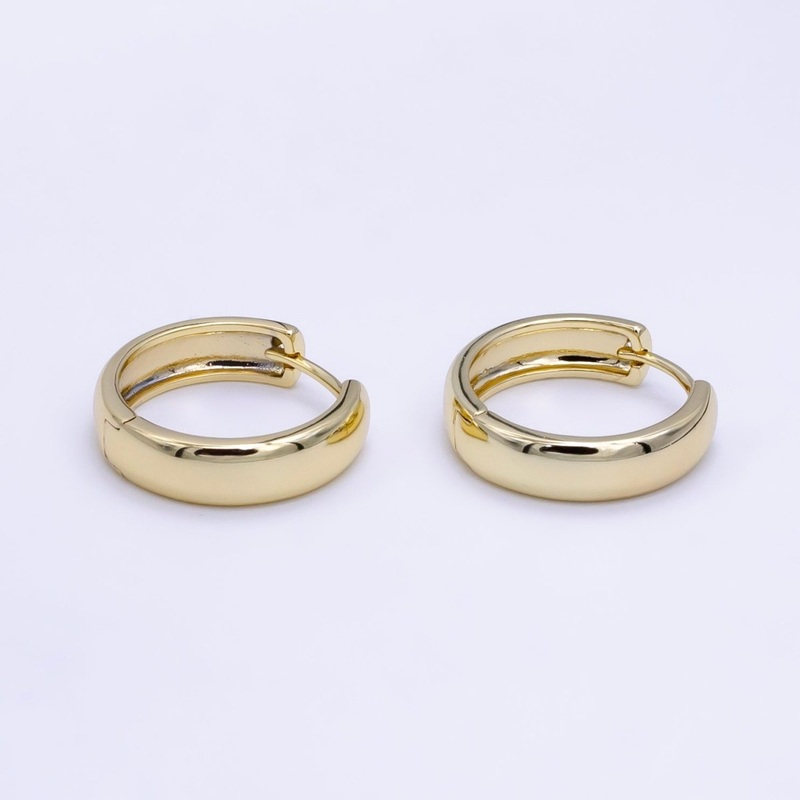 14K Gold Filled 22mm Minimalist Hoop Earrings | AB1211