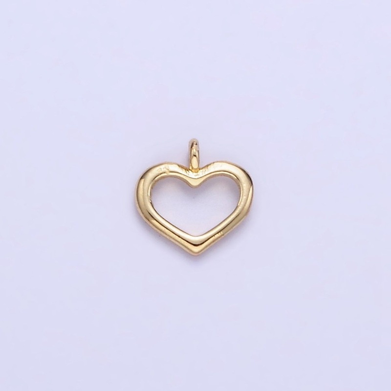 14K Gold Filled Mini Open Heart Minimalist Charm | AG753