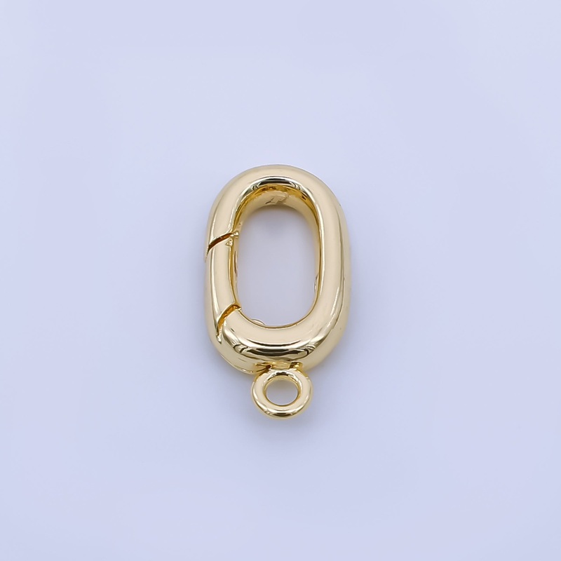 24K Gold Filled 12mm Push-Gate In Clasp Charm Finding | Z1322