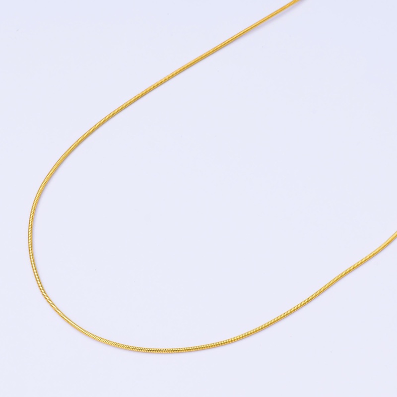 24K Gold Filled 1mm Minimalist Snake Chain 18 Inches Necklace | WA-3835