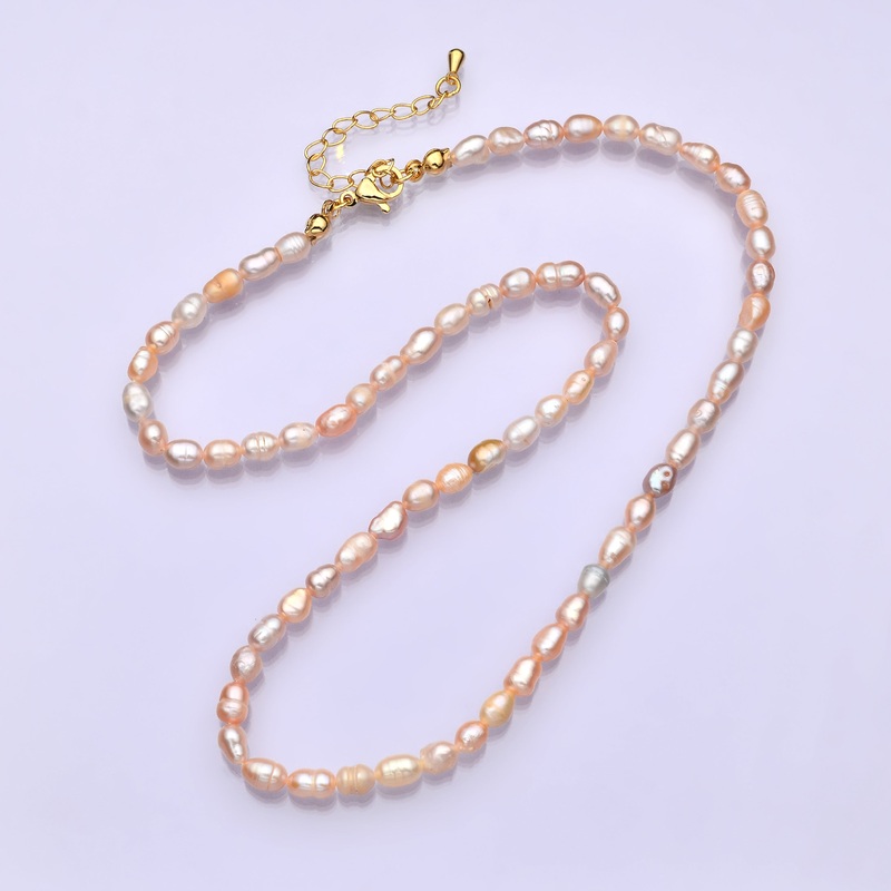 Dainty Pearl Necklace – Blush Peach Pink Bridal Wedding Jewelry – Bridesmaid Jewelry – Fresh Water Pearl Jewelry | WA-669 Clearance Pricing