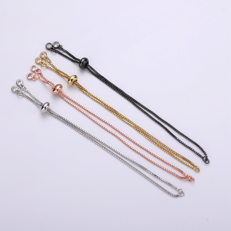 24K Gold Filled Half Finished Bracelet For DIY Jewelry Making Bracelet Making  L-145~L-147 Black