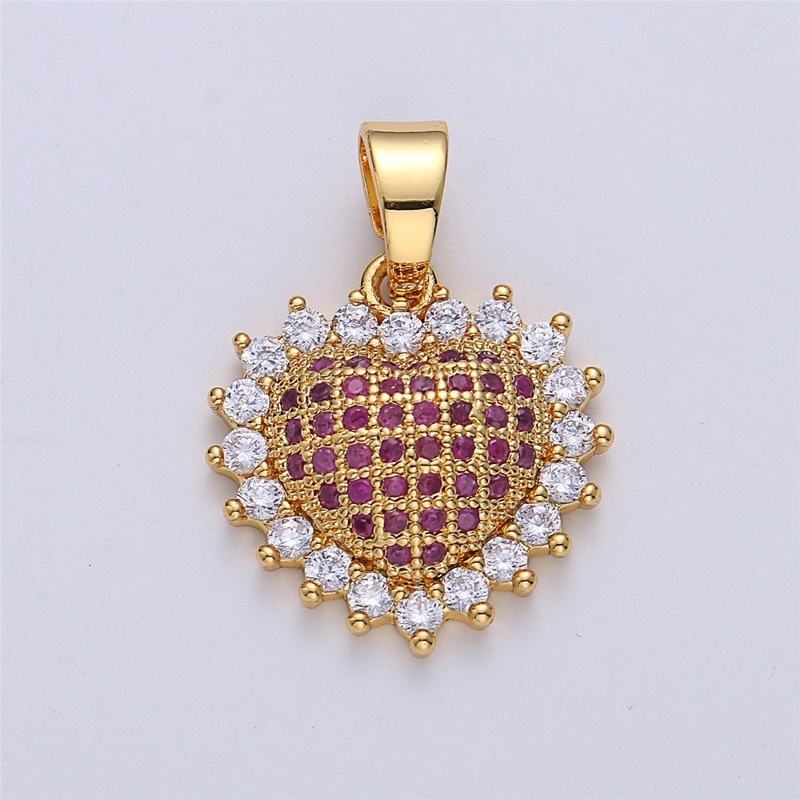 On Sale! CLEARANCE! Gold Filled Micro Pave Heart Love Pendants, Dainty Cubic Zirconia Necklace PENDANT Findings For Jewelry Making  I-139