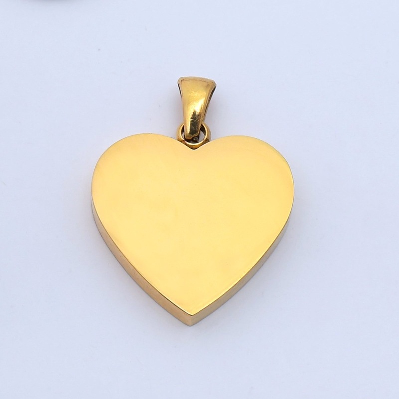 Stainless Steel 23mm Minimalist Heart Pendant | P1490