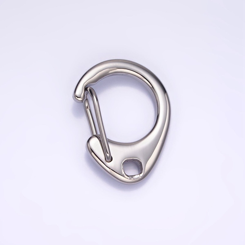 Stainless Steel 25mm Round Hook Latch Carabiner Minimalist Findings Supply | Z661