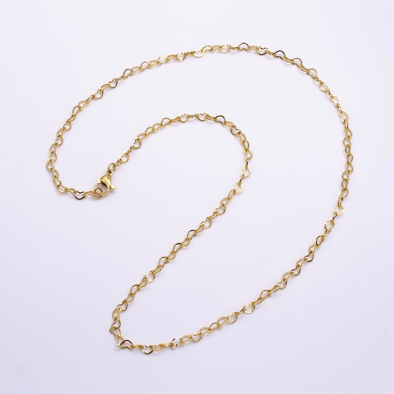 Stainless Steel 3mm Edged Anchor Chain 18 Inch Necklace | WA-2467
