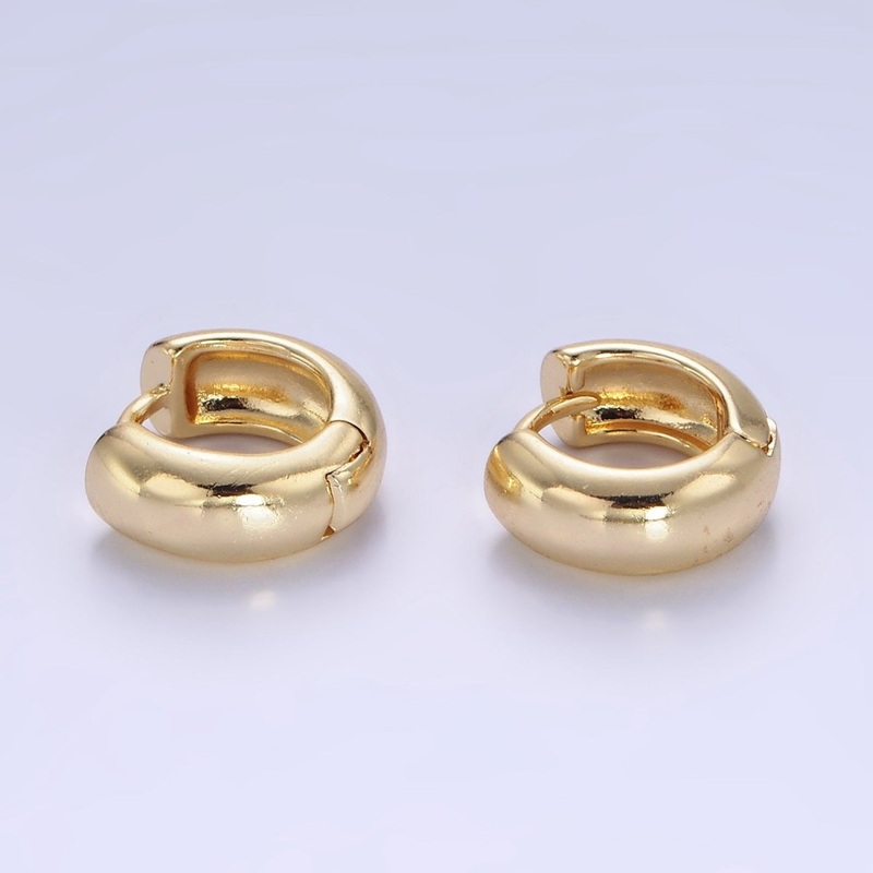 14K Gold Filled 10mm Chubby Minimalist Cartilage Huggie Earrings | P489