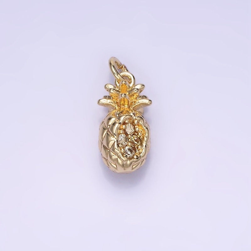 14K Gold Filled 14mm Yellow Pineapple Charm | AG-656