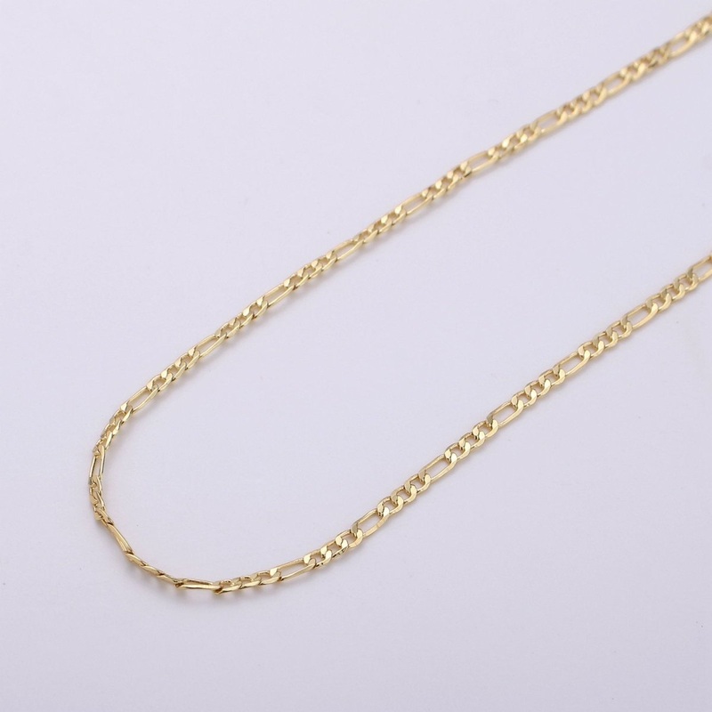 24K Gold Filled Figaro Chain, 2mm Gold Simple FIGARO Chain, Gold Dainty Chain, Bulk Supply Jewelry Chain by Yard for Necklace Anklet | ROLL-160
