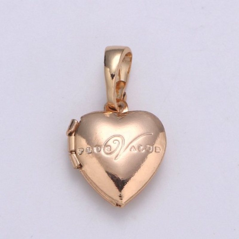 Vintage French heart locket, Rose Gold Filled heart pendant, lovely heart locket Necklace love locket Jewelry making supply H-126