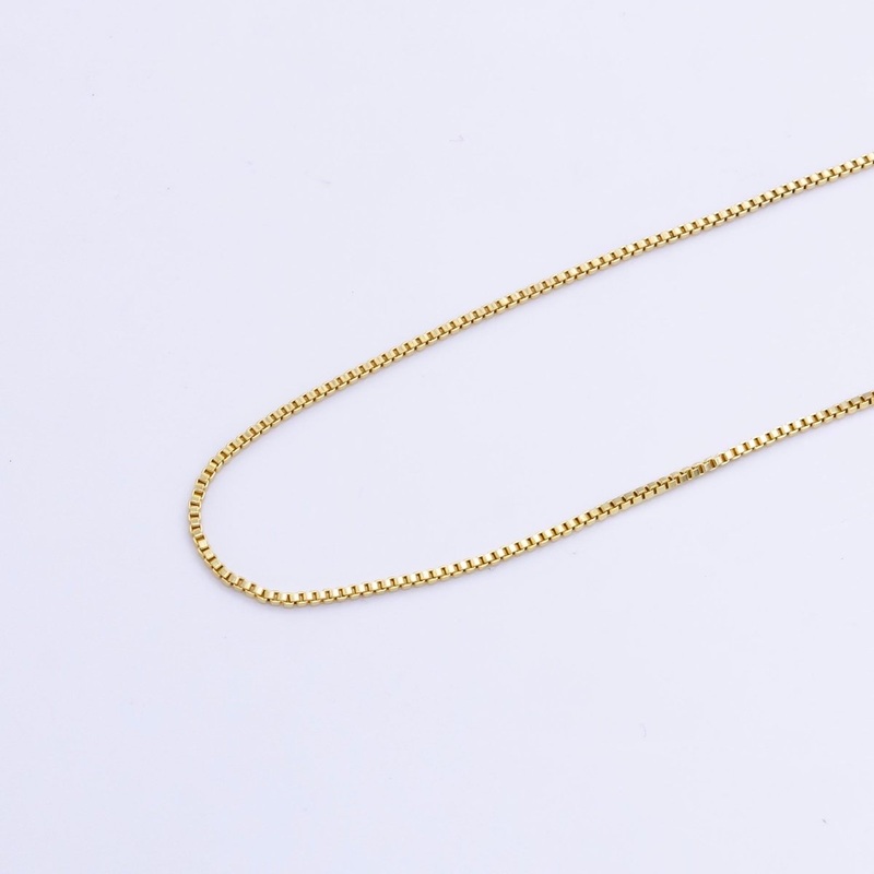 14K Gold Filled 1.1mm Box Chain 17.5 Inch Necklace | WA-2513