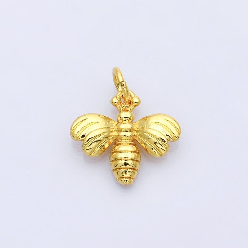 14K Gold Filled Minimalist Bee Insect Charm | D201