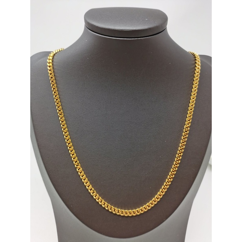 4mm Miami Cuban Curb Chain Necklace, Gold Filled Miami Cuban Curb Chain 20 inch for Men Girl Unisex Chain 4m Curb Chain w/ Lobster Clasps| CN-764  Clearance Pricing