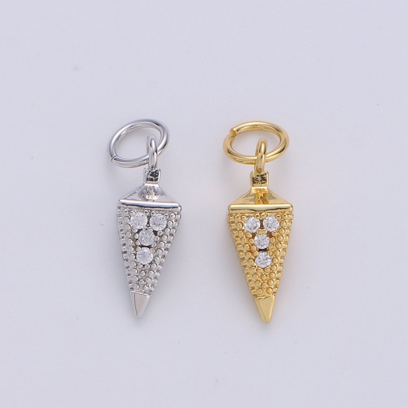 Tiny Pendulum charm 24k gold Filled Spike Jewelry making, Gold Filled Jewelry component Stud Charm for Bracelet Earring Necklace Supply D-260 D-261 Gold