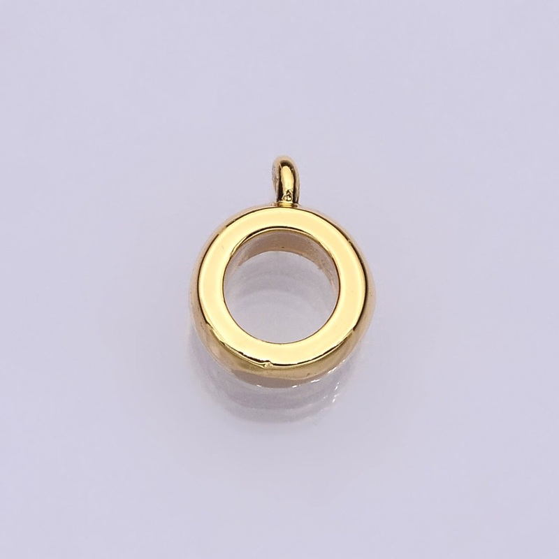 14K Gold Filled Open Round Bezel Charm Finding | Z1151