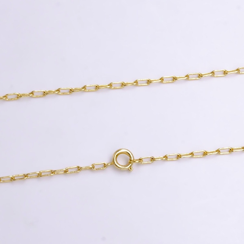 14K Gold Filled PaperClip Chain Necklace 17.8 inch Chain Minimalist Jewelry Ready to wear Necklace for Charm, 2mm w/ Lobster Clasps | CN-952  Clearance Pricing