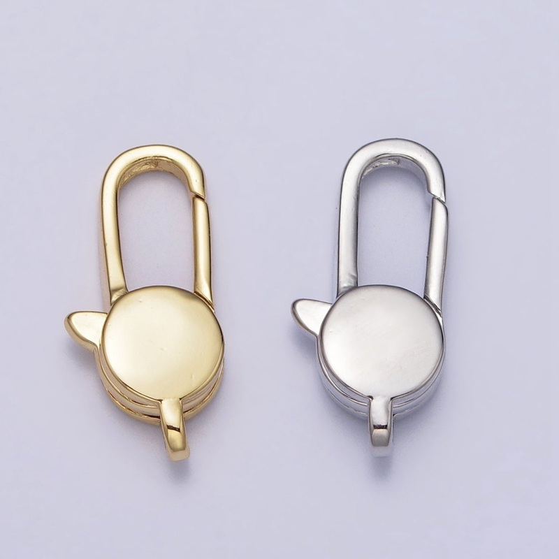 1pc Wholesale Lobster Clasp 24k Gold , Oval Lobster Claw  for Jewelry Making, Size 19.3×8.9 mm Z-147 Z-148 Gold