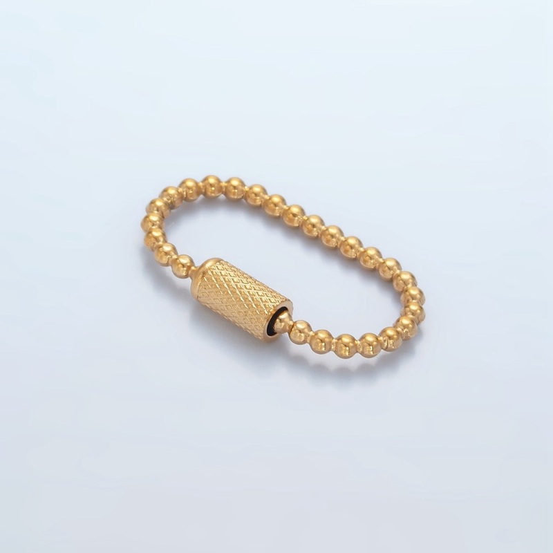 Stainless Steel 25mm Beaded Bubble Minimalist Carabiner Findings | Z981