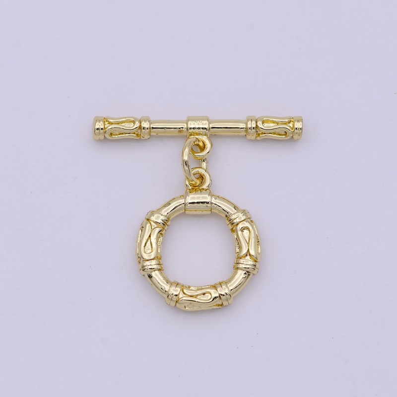 Wholesale Gold Toggle Clasp,  OT Clasp Fancy Design OT Clasp Bulk Supply for Bracelet Necklace Component L-629
