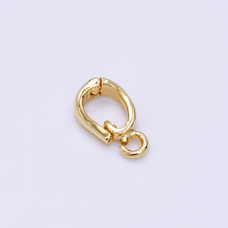 14K Gold Filled 10mm Minimalist Front-Facing Snap Latch Clip On Bail Findings | Z787