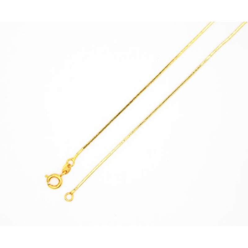 20 inch Cocoon Chain Necklace, 24K Gold Plated Chain Necklace For Jewelry Making, Dainty 0.8mm Cocoon Necklace w/ Spring Ring | CN-305  Clearance Pricing