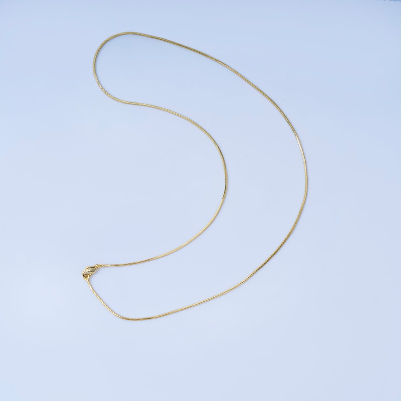 24K Gold Filled 1.2mm Cocoon Snake 19.5 Inch Chain Necklace | WA-3230