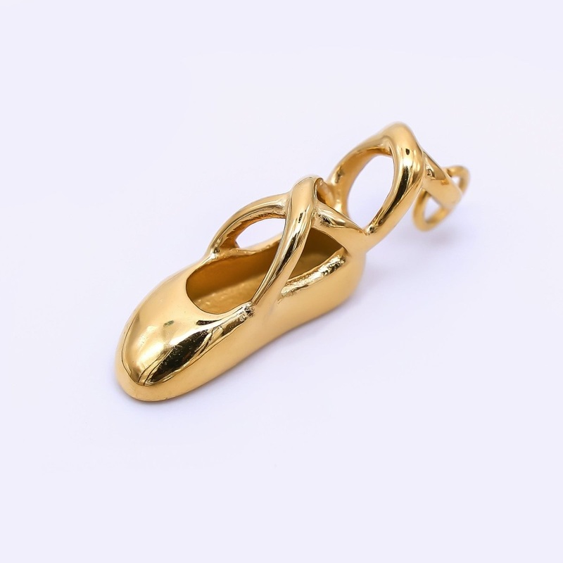 Stainless Steel 21mm Ballet Dance Shoes Charm | J-326