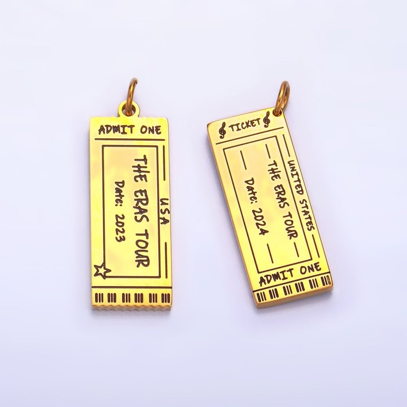Stainless Steel Concert Ticket Era Show Charm Memorable 2024 2023 Charm | P1274 2024