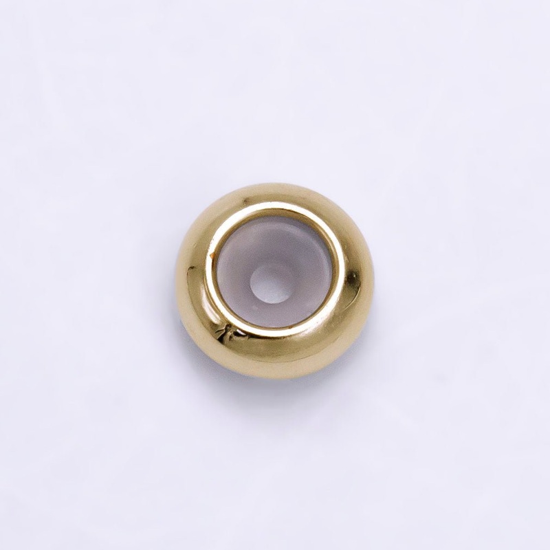 24K Gold Filled 7mm Rubber Rhondelle Bead Findings | L409
