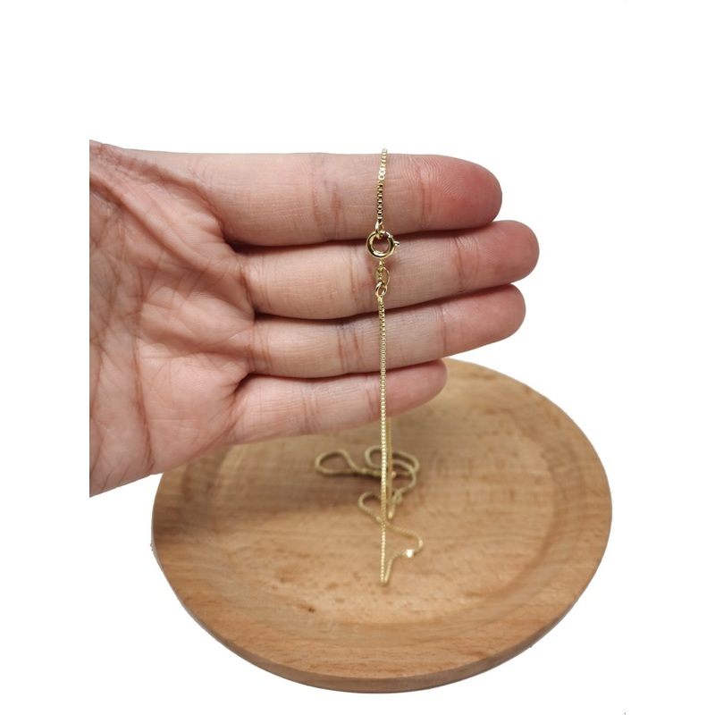 14K Gold Filled 0.8mm box Chain 23.9 inch Finished Necklace For Wholesale Necklace Dainty Jewelry Making Supplies | WA-486 Clearance Pricing