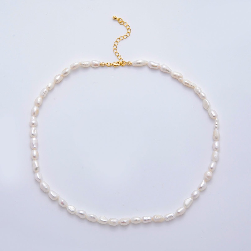 18K Gold Filled 5.9mm Freshwater Pearl Necklace 17.1 Inches + Extender | WA-A3472