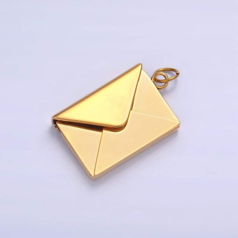 Stainless Steel Minimalist Letter Envelope Mail Interactive Charm Set | P1521