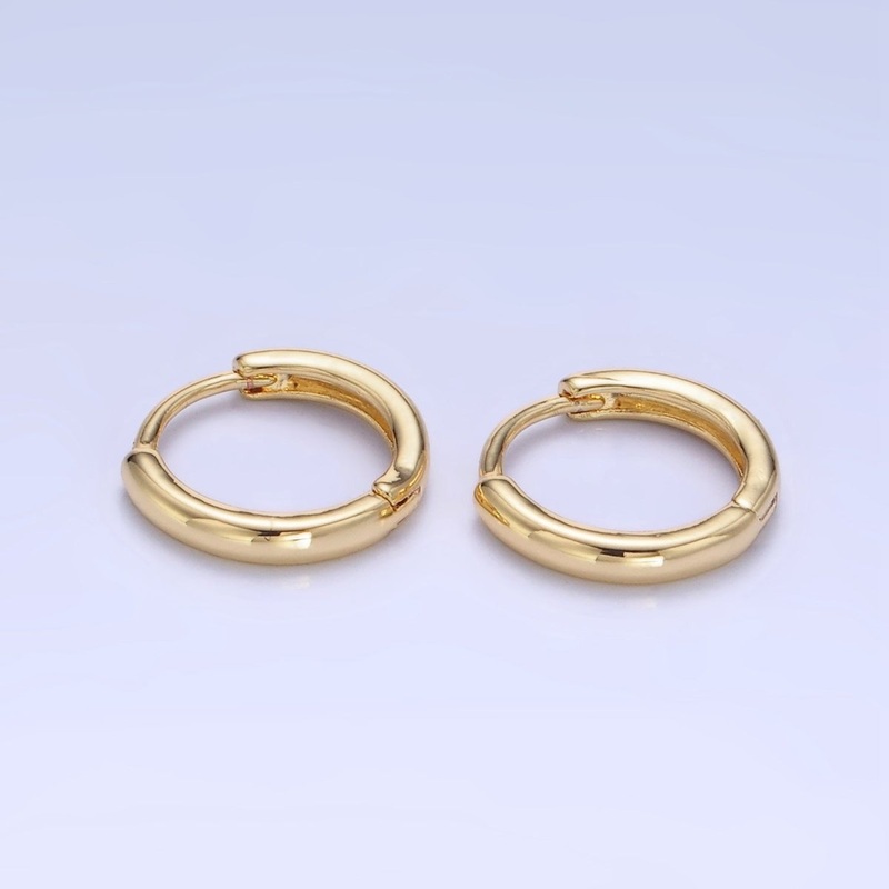 14K Gold Filled 13mm Minimalist Huggie Earrings | P505