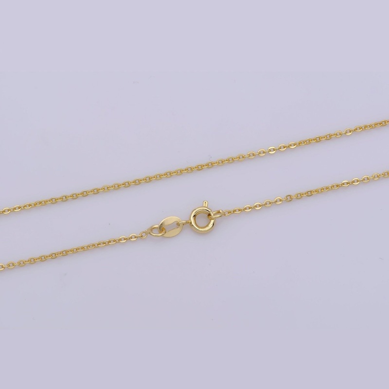24K Gold Filled 1.5mm Dainty Cable Rolo 16 Inch, 18 Inch Chain Necklace | WA-277 WA-276 16 Inch