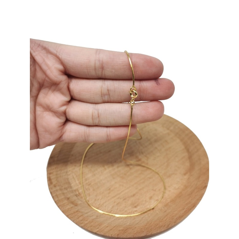 24K Gold Plated Cocoon Necklace, Dainty 0.8mm Cocoon Chain, 18 Inches Cocoon Necklace w/ Spring Ring | CN-569