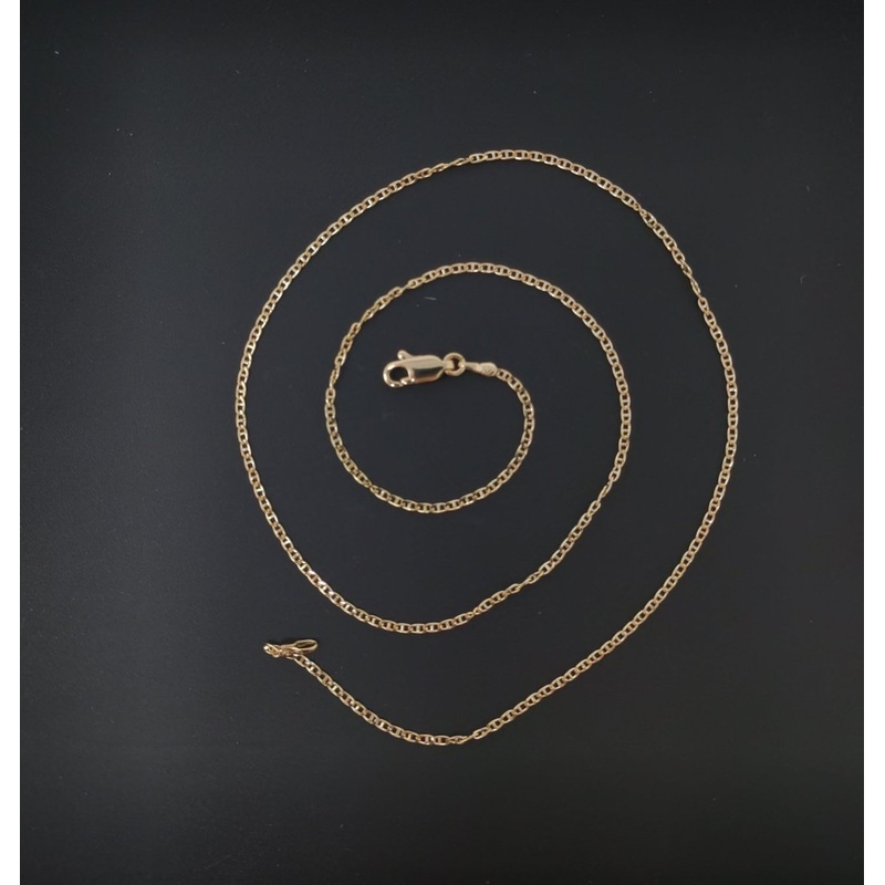 17.7 inch Anchor Chain Necklace, 18K Gold Plated Finished Chain Necklace For Jewelry Making, Dainty 1.5mm Anchor Necklace w/ Lobster Clasps | CN-591  Clearance Pricing