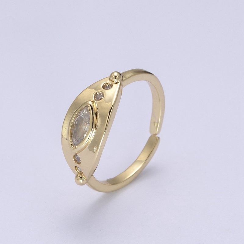 The Eye Ring in 14k Gold Filled Open Adjustable Jewelry U-378