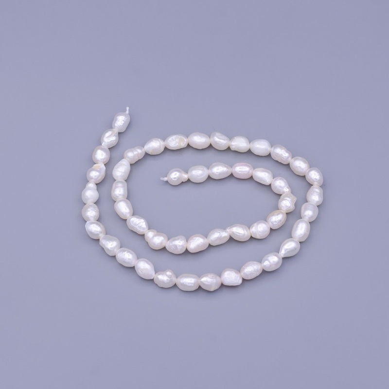 5.5mm Baroque Oval Freshwater Pearl 50 Pieces/Strand Jewelry Making Findings Supply | WA-1672 Clearance Pricing