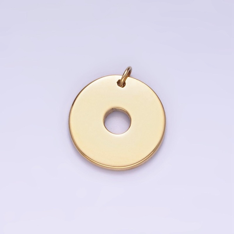Stainless Steel 13mm Open Donut Round Minimalist Charm | P934