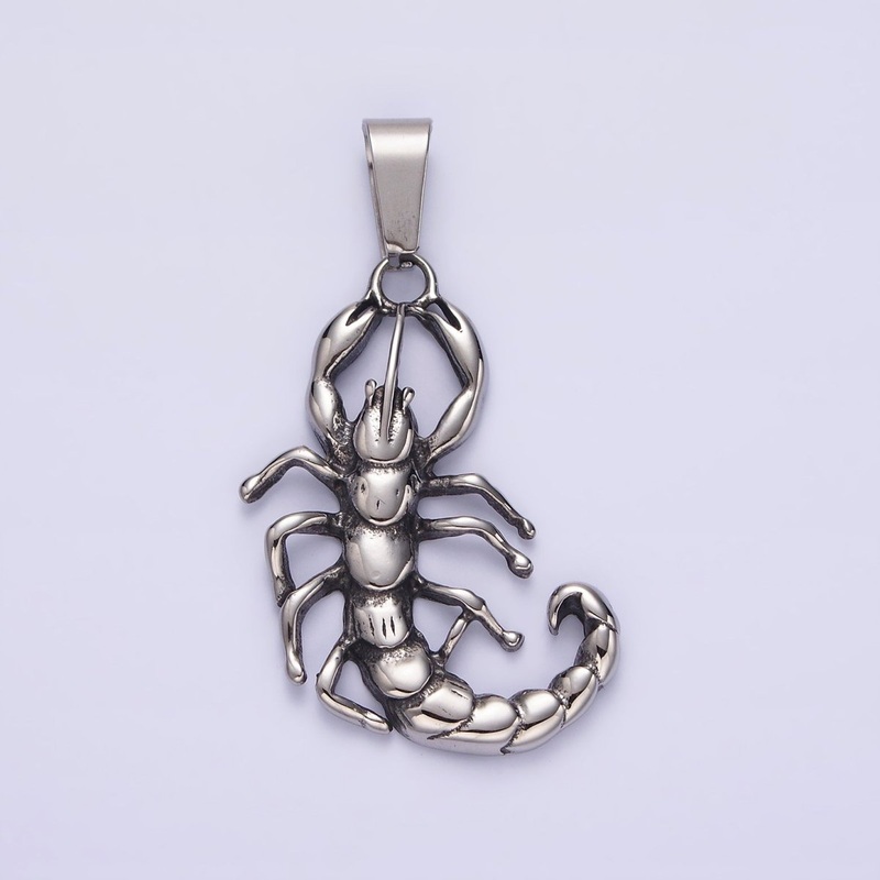Stainless Steel 43mm Scorpion Animal Pendant | P-749