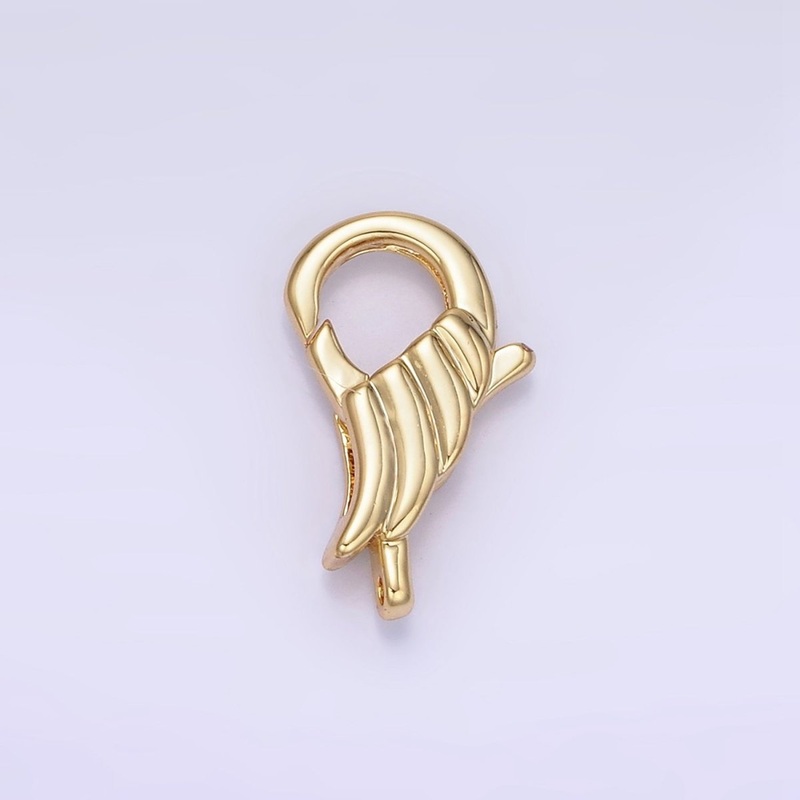 14K Gold Filled 15mm Wings Croissant Lobster Clasps Closure Findings | Z764