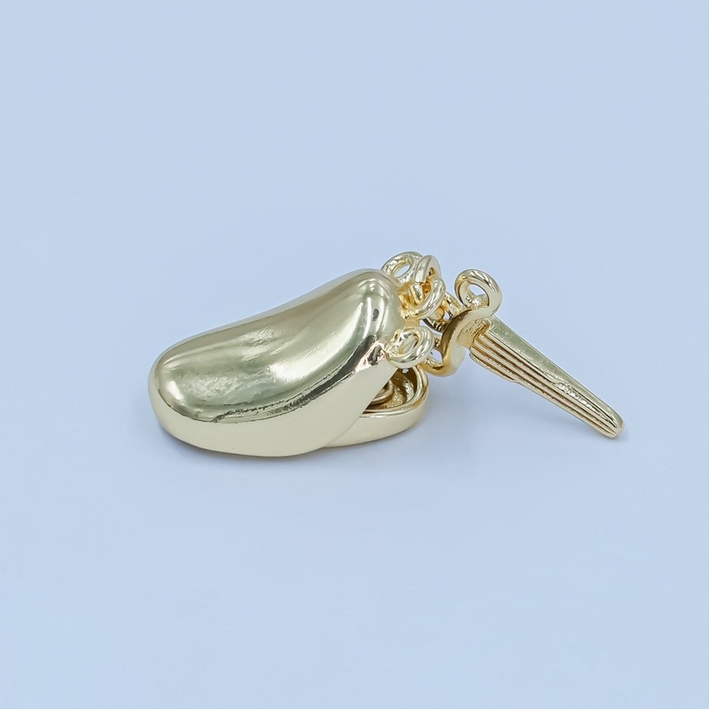 24K Gold Filled Ingot Bean Buckle Closure Finding Set | Z1126