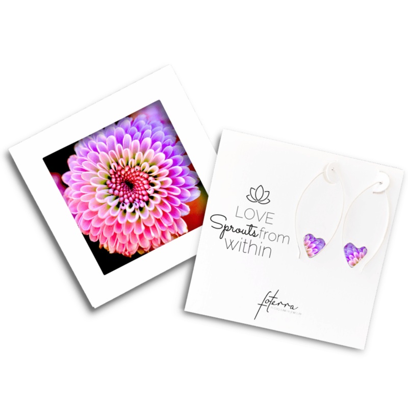 Floral Heart Earrings